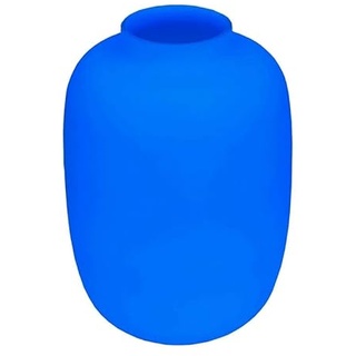 Designer Vase pulverbeschichtet Handarbeit Glasvase Mundgeblase Dekoration Deko Tischvase NEUHEIT 29cm (Neon Blau)