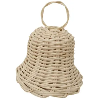 kowaku Handgewebte Glocken, Rattan gewebte Glockenspielzeug-Ornamente, handgefertigte gewebte Glockenanhänger, Weihnachtsglocke für Weihnachtshoteldekoration, Ohne Bell