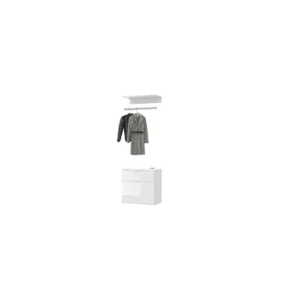 Garderoben-Set , weiß , Maße (cm): B: 61 H: 62