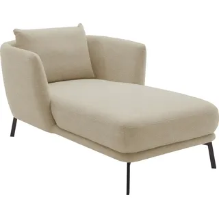 SCHÖNER WOHNEN-Kollektion Chaiselongue Pearl - 5 Jahre Hersteller-Garantie, auch in Bouclé. Recamiere, bequem, Maße (B/H/T): 101/71/161 cm, Füße aus Metall gelb