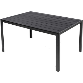 Gartentisch Comfort 160 x 90 cm mit Nonwood Platte Gestell Aluminium