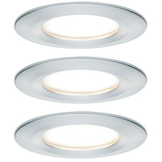 Paulmann LED-Einbauleuchten-Set Nova  (6,5 W, Aluminium, 3 Stk., Warmweiß, Durchmesser: 7,8 cm)