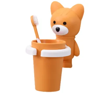 Zahnbürstenhalter Kinder, Niedlicher Zahnputzbecher Und Zahnbürstenhalter Wand Mit Saugnapf Für Kinder, Wasserdicht Zahnputzbecher Mit Tasse Halterung, Cartoon Zahnbürstenbecherhalter Für Badezimmer
