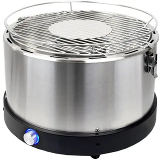 Syntrox Germany Holzkohlegrill Ciudad aus Edelstahl Raucharm