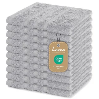 LAVEA Elena Handtuchset 10-tlg. silber