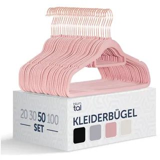 Blumtal Kleiderbügel Samt Roségold/Rosa 50 St.
