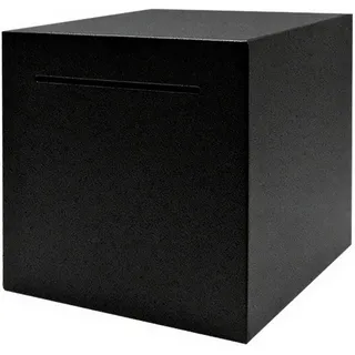 Schwarze Edelstahl-spardose, Nicht Öffnen, 12 X 12 X 12 Cm, Spardose Für Münzen Und Scheine, Spardose Für Erwachsene Und Geschenk Für Kinder
