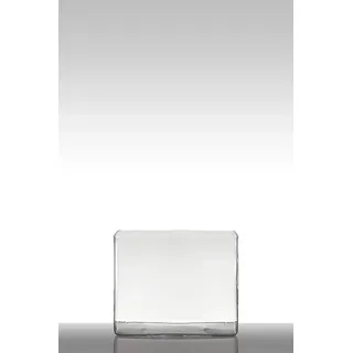 INNA-Glas Blumentopf Glas MIRJA, Quader - rechteckig, klar, 25x18x20cm | Windlicht - Deko Glas