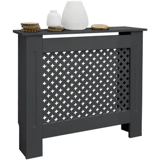 ML-Design Heizkörperverkleidung Wabenmuster 78x19x82 cm Anthrazit