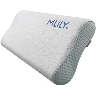 Orthopädisches Nackenstützkissen von Mlily Kissen aus viscoelastischem Airschaum (Memory Foam), einstellbare Höhe, 60x35x13cm in weiß, ergonomisches Kopfkissen, Visco Schlafkissen