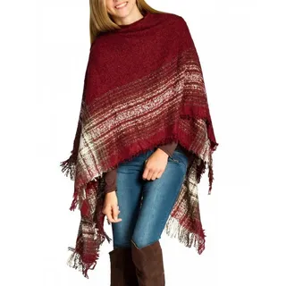 Caspar Poncho Caspar PON010 Damen Poncho rot