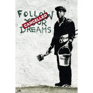 Close Up Banksy Poster Follow Your Dreams (61cm x 91,5cm) + Ü-Poster
