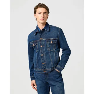 Jeansjacke WRANGLER "WESTERN DENIM JACKET", Herren, Gr. L, meadow haze, Denim/Jeans, Obermaterial: 99% Baumwolle, 1% Elasthan, normal, Jacken Jeansjacke