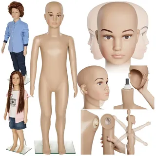 Tectake Schaufensterpuppe aus Kunststoff, Glasplatte mit Wadendorn | Gr.: 110 cm