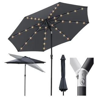 Sekey Sonnenschirm 330 x 330 cm Grau