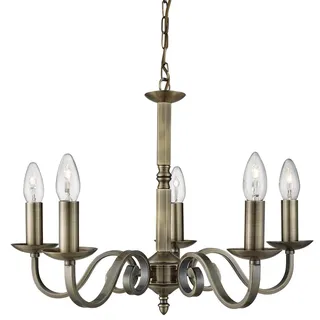 Searchlight Decken Lampe Leuchte Antik Messing Flur Büro Schlaf Wohn Zimmer Beleuchtung