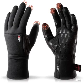 THE HEAT COMPANY – Merino Liner PRO – Unterziehhandschuhe - Weiche Merino Handschuhe in Premium Qualität – Touchscreen Handschuhe aus Merinowolle: Damen, Herren - Sporthandschuhe, schwarz - 12-13 | Herren XXL