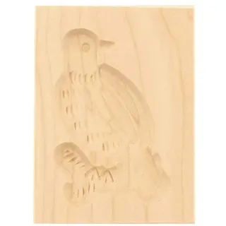 Hofmeister Holzwaren Spekulatius-Form, 100% Made in Germany, plastikfrei backen, Motiv Vogel, Springerle-Formen für Kekse mit Motiv, Plätzchen-Ausstecher, Holz-Model-Backform, 8cm, aus Holz 11102