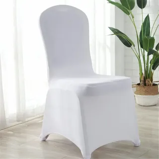 FANSU Stretch Stuhlhussen für Hochzeit, Bankett und Party Deko, Universal Stuhllehnen Lang Esszimmerstuhl Hussen Schwingstühle Abnehmbarer Waschbarer Elastische Stuhlhusse (10 er Set,Weiß)