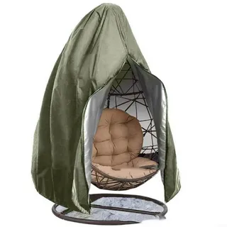 Alanmoship Outdoor-Hängesessel-Abdeckung, wasserdicht, Oxford-Gewebe, Gartenmöbel-Schutz für Pod-Schaukelstühle mit staubdichtem Design, 115 x 190 cm (grün, 210D, 230 cm)