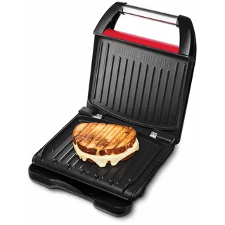 GEORGE FOREMAN Kontaktgrill Fitnessgrill Steel Family Rot 25040-56 Paninigrill