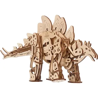 UGEARS Stegosaurus Holzpuzzle Erwachsene 3D - Modellbausatz Erwachsene Dinosaurier Mit Mechanik - Dino 3D Puzzle Holz Im Maßstab 1:32 - Lebensechtes 3D Holzpuzzle Für Begeisterte des Modellbau