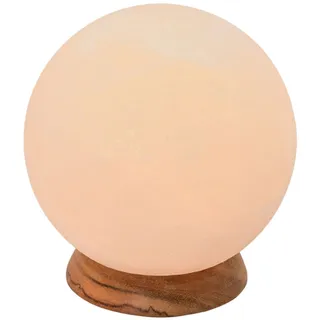 Salzkristall-Tischlampe HIMALAYA SALT DREAMS "Planet" Lampen Gr. Höhe: 18,8 cm, weiß Dekoleuchten Handgefertigt aus Salzkristall - jeder Stein ein Unikat, ca.3 kg