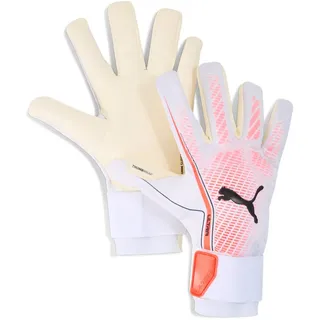 Puma Ultra Ultimate Hybrid Cut Torwarthandschuhe 06 white/glowing red/black 10