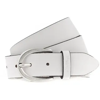 Mustang Damengürtel Leder 3,5 cm weiß 105