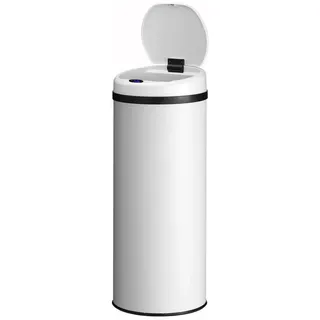 Juskys Automatik Mülleimer 50 l Weiß
