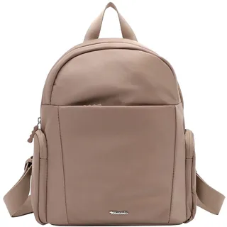 Rucksack TAMARIS "Rucksack TAS Maria", Damen, Gr. B/H/T: 28cm x 34cm x 12cm, beige (sand 420), Polyester, Rucksäcke Rucksack