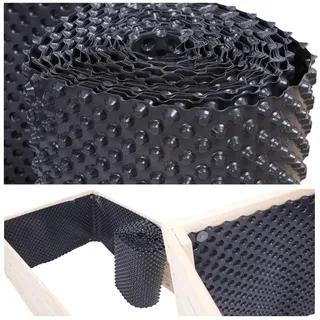 Noppenfolie für Hochbeete, Noppenbahn, Hochbeetfolie, Schutzfolie, 35x500cm | Robuster Pflanzkübel & Blumenbeet für Garten, Terrasse & Balkon, Hochbeet für Gemüsegarten, Naturholz Holzbeet Anzuchtbeet