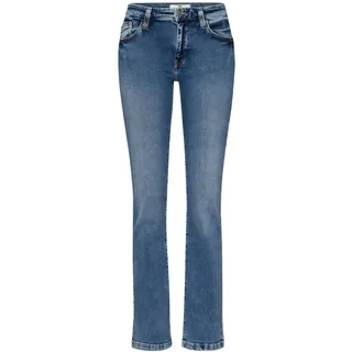 Cross Jeans Damen Jeans Lauren - Bootcut - Blau - Medium Blue Denim W25-W34, Größe:32W / 30L, Farbvariante:Medium Blue 020 - 32W / 30L