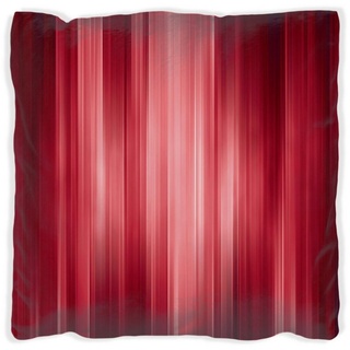 Wallario Dekokissen Rot und schwarz gestreift - Abstraktes Streifenmuster, handgenäht 30 cm x 30 cm