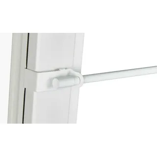 Gardinenbox Klemmstange, 1-läufig, Scheibenstange »Denver« KlemmFix Metall Ausziehbar ohne Schrauben und Bohren 20190931, ohne Bohren, geklemmt, Metall weiß 45 cm - 75 cm