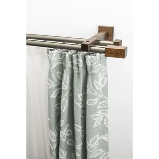 GARESA Gardinenschiene Cubus 2-läufig Ø 0 mm 220 cm Braun