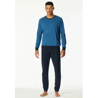 SCHIESSER Schlafanzug Basic Blau 50