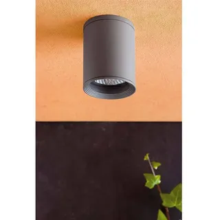faro BARCELONA Deckenleuchte Aluminium/Glas 14,0 cm E27 IP44 1x LED-Lampe grau