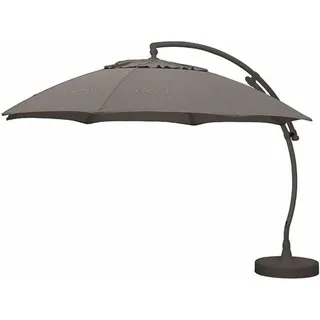Ampelschirm Easy Sun Ø 375 cm, anthrazit / grau-meliert Bezug grau-meliert, 100% Olefin - Grau