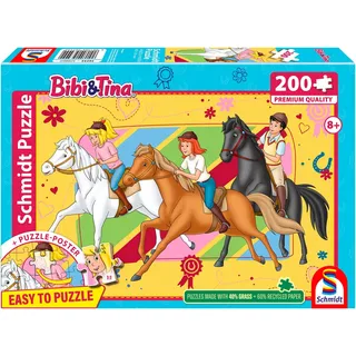 Schmidt Spiele 56544 Bibi & Tina, Pferdeliebe Kinderpuzzle, 200 Teile