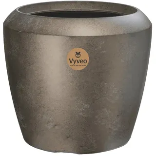 Vyveo - Blumentopf Liora - 34x31 - Gold metallic - Blumentopf für den Innen- und Außeneinsatz - Übertopf - Pflanztopf - Pflanzgefäß