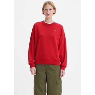 Sweatshirt LEVI'S "Standard Crew" Gr. M (38), rot (script red) Damen Sweatshirts Oversize Shirts