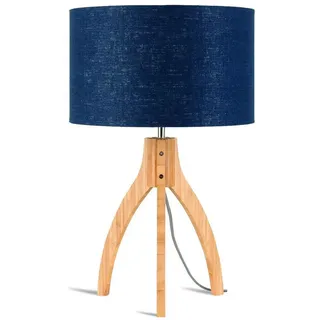 Good & Mojo Tischleuchte GOOD\u0026MOJO, Blau, Textil, Bambus, 54 cm, LED-Leuchtmittel austauschbar, Lampen & Leuchten, Innenbeleuchtung, Tischlampen, Tischlampen