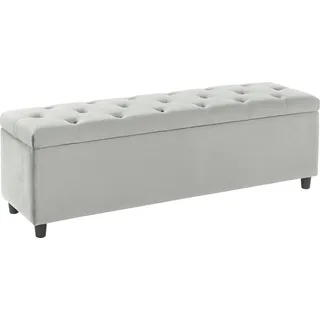 Home affaire Bettbank Relaxy, gesteppt, mit Staufach grau 100 cm x 41,5 cm x 40 cm