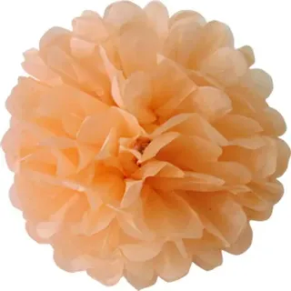 Creativery 1 Papier Pompon 50cm XXL (apricot 714) // Pompom Bommel Kugel Seidenpapier Blumen Deko Hängedeko Raumdeko