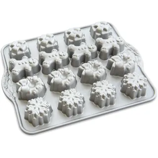 Nordic Ware Backform Holiday Teacakes Aluminium Grau, 30,8cm x 24,4cm, NW 93748
