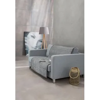 IBENA Fano Bettüberwurf 100 x 200 cm Grau/Silber