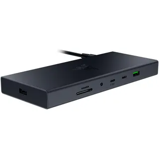 Razer USB 4 Dock - High-Speed-Dock für Gaming und Produktivität - 14-Port - Dual-Display-Unterstützung, Geräteaufladung (3X USB-C, 5X USB-A, HDMI, Gigabit Ethernet, 3.5mm Audio) Schwarz