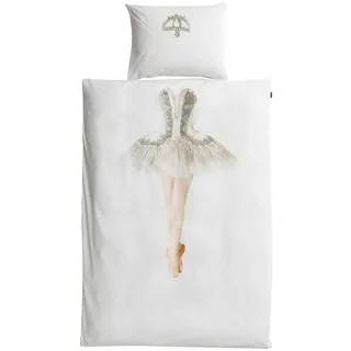 Snurk, Kinderbettwäsche, Mädchen Bettwäsche Ballerina 135 x200 (135 x 200 cm, 80 x 80 cm)