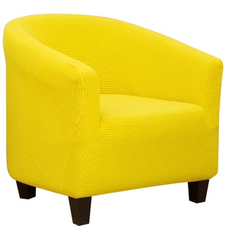 Konsilsa Sesselüberwürfe, Sesselüberwurf Elastische Sesselhusse Stretch Sesselbezug Clubsessel Cocktailsessel Bezug (Color : Gelb)